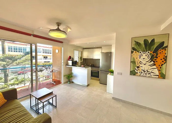 Sunny Terraced Flat In Center Daire Corralejo